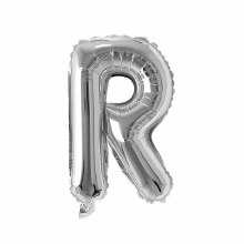 Mini 16in. Air-Fill Only Letter Mylar Balloon • Silver R