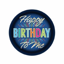 Button Happy Birthday Blue