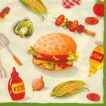 Burger Party Beverage Napkins 20ct