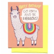 Llama Fabulous Birthday Card