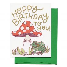 Toad Mushroom Birthday Card