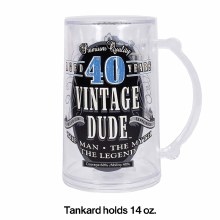 Vintage Dude 40 Tankard Mug