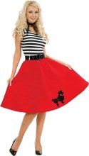 Poodle Skirt Red Adult L