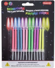 Candles Colored Flame 24pk