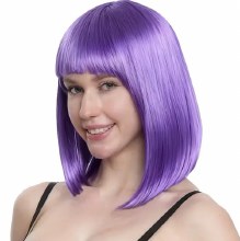 Wig Long Bob Purple