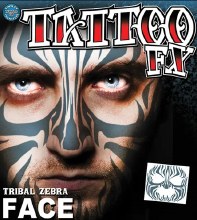 TattooFX Zebra Face Tattoos