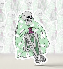 Always Cold Skeleton • 3in. Water Resistant Sticker