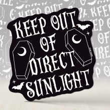 Keep Out of Direct Sunlight • 3in. Water Resistant Sticker