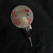 Light Up Bottle Topper ~ Merry Merlot