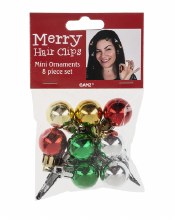 Mini Ornament Hair Clips ~ 8 Pack