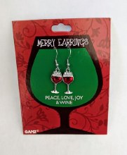 Merry Earrings ~ Wine Glasses