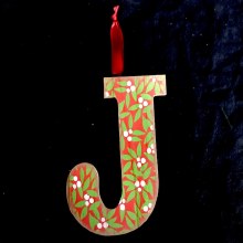 Merry Initials Ornament ~ J