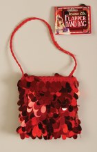 Sequin Flapper Bag Red