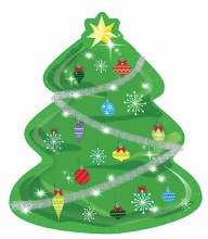 Plate Xmas Tree  9"
