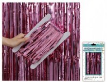 Foil Door Curtain Pink