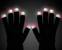 LED Gloves Black