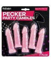 Pecker Party Candles Pink 5pk