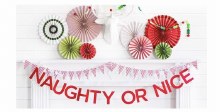 Naughty Or Nice Felt Banner ~ 7'