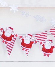 Sparkly Santa Holiday Banner ~ 8'