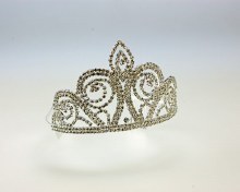 Tiara Silver Rhinestone Large