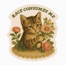 Sticker Cat Rage Consumes Me