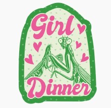 Sticker Girl Dinner Mantis
