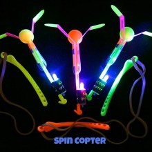 Spin Copter LED Slingshot Toy