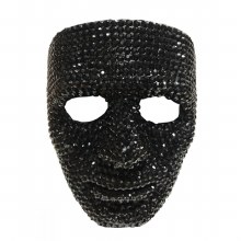 Rhinestone Mask Full ~ Black