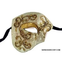 Mask Half Phantom Gold Antique