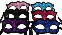 Venetian Glitter Mask Asst