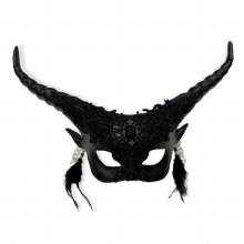 Horned Devil Mask Black