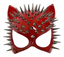 Spiked Cat Mask Red