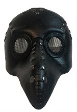 Plague Doctor Mask Black Leather