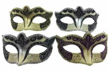 Mask Masquerade GldTrim Asst
