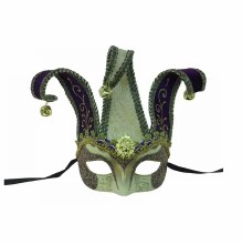 Mask Jester Half Bk/Gld