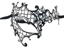 Mask Laser Cut Half Face Black