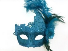 Mask Venetian Sidefeather Blue