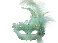 Mask Venetian Sidefeather White