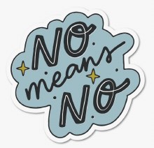 Sticker No Means No