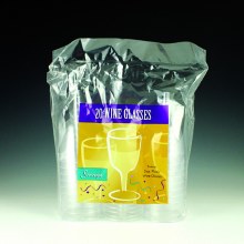 Wine Glasses 20ct Clear