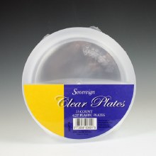 Plate Plastic 6in Clear 25cnt