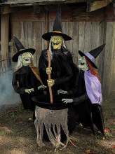 Witch Trio with Cauldron
