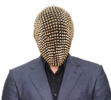 Full Head Studded Mask - Gold
