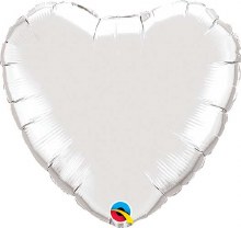 Silver Heart ~ 18"