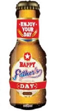 JUMBO Happy Father's Day Beer Mylar ~ 36"