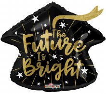 Grad Cap, The Future Is Bright / Jr. Size 18" Mylar