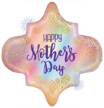 Opalescent Shape, Happy Mother's Day • Jumbo 30" Mylar Helium Balloon