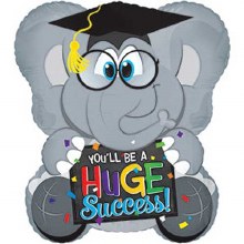 Cute Elephant, You'll Be A Huge Success Shape • Jr. Jumbo 26" Mylar Helium Balloon