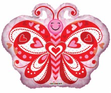 Butterfly Love Shape • Standard Size 18in. Mylar Helium Balloon