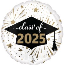 Class of 2025 Classic Round • Standard Size 18" Mylar Helium Balloon